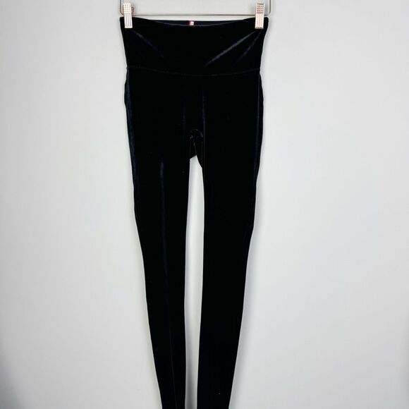 SPANX | Black Velvet Leggings High Waist Full Length Women’s Size Small - Picture 3 of 9